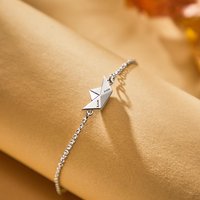 Engraved Origami Boat Bracelet — Bracelet Women