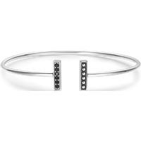Parallel Bar Double Silver Bangle Bracelet — Bracelet Women