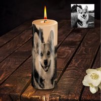 Custom Photo Memorial Candle for Dog Loss — Dog Toys