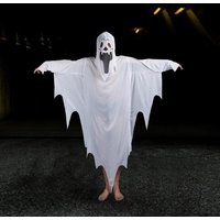 Halloween Ghost Costume Hooded Cape Dress