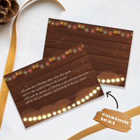 Personalized Greeting Card with Message, Wooden Style — Fashion Accessories