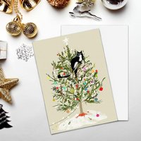 Christmas Tree Cat Vertical Airpods Case — Phone Case