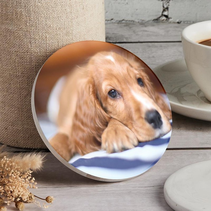 Dog Photo Coaster for Pet Lover - Round — Coasters & Placemats