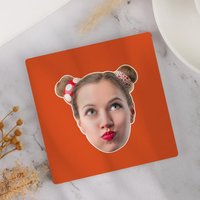 Custom Face Square Coaster Gift — Kitchen Gadgets