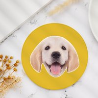 Dessous-verre rond visage de chien - Cadeau souvenir — Jouets pour chiens