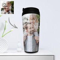 Custom Photo Travel Mug 350ml Portable Coffee Cup — Kitchen Gadgets