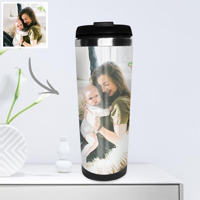 Personalized Travel Mug 400ml Custom Photo Cup — Kitchen Gadgets