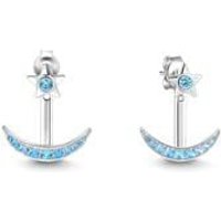 Sailboat Star Zircon Silver Stud Earrings