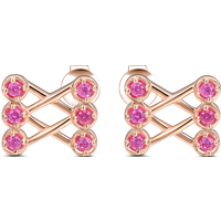 Rose Gold Zircon Stud Earrings