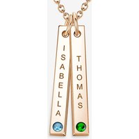 Personalized Birthstone Necklace with Two Names — Birthstone Necklace