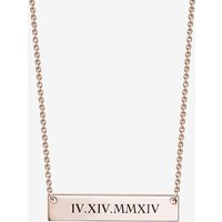 Engraved Silver Bar Necklace — Silver Necklace Women