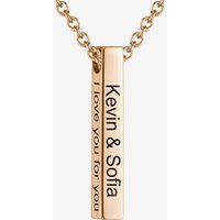 4-Sided Engraved Bar Necklace for Mom