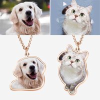 Custom Photo Necklace Rose Gold Plated — Gold Plated Necklace