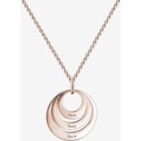 Collier à trois médaillons avec noms pour maman — Collier Argent Femme