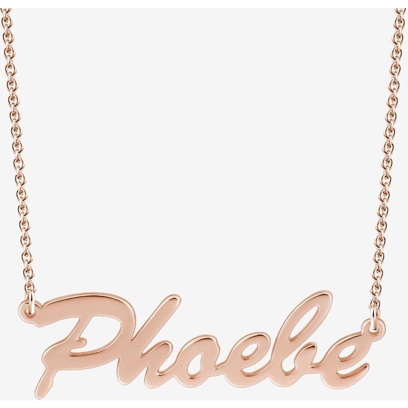 Rose Gold Plated Name Necklace - Sympathy Gift — Gold Plated Necklace