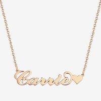 Name Necklace with Heart – Personalized Silver Pendant