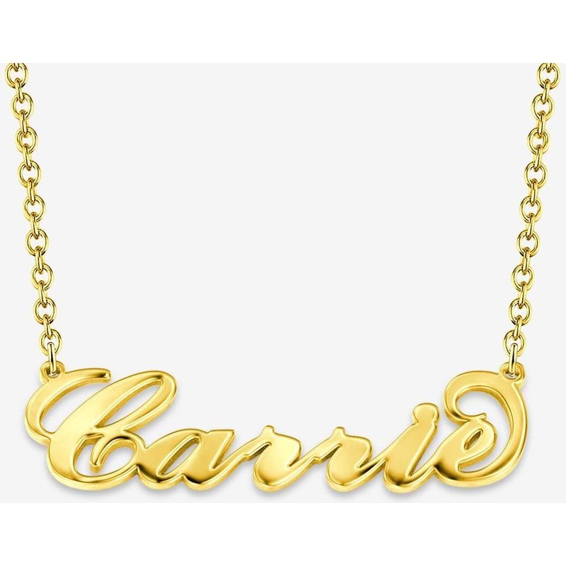 Collier Nom - Style Carrie Argent — Collier Argent Femme