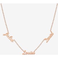 Collier en Argent Personnalisé Trois Noms — Collier Argent Femme