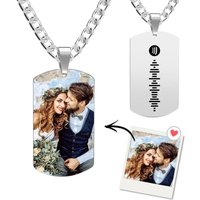 Collier Personnalisé Musique Code Photo — Collier Argent Femme