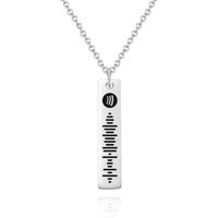Custom Bar Necklace with Music Notes