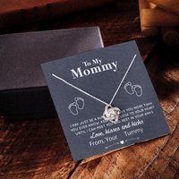 Silver Necklace with Personalized Message Card — Silver Necklace Women