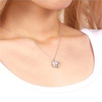 Personalized Silver Necklace with Custom Message Card — Silver Necklace Women