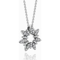 Ice Flower Pendant Necklace Silver