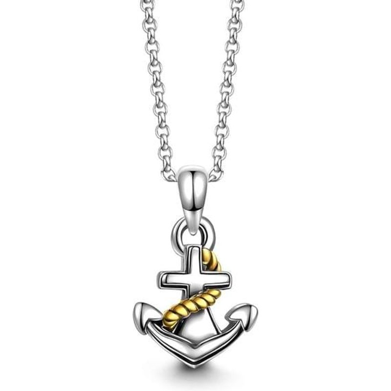 Rope Anchor Necklace 14k Gold Plated — Gold Plated Necklace