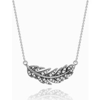 Collier à plume en argent pour couples