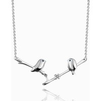 Love Birds Silver Pendant Necklace