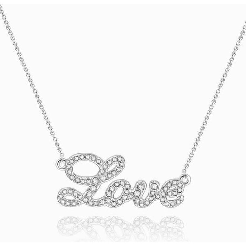 Collier en argent Lettre d'amour pour femme