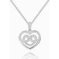 Collier Cœur Argent Love Hug