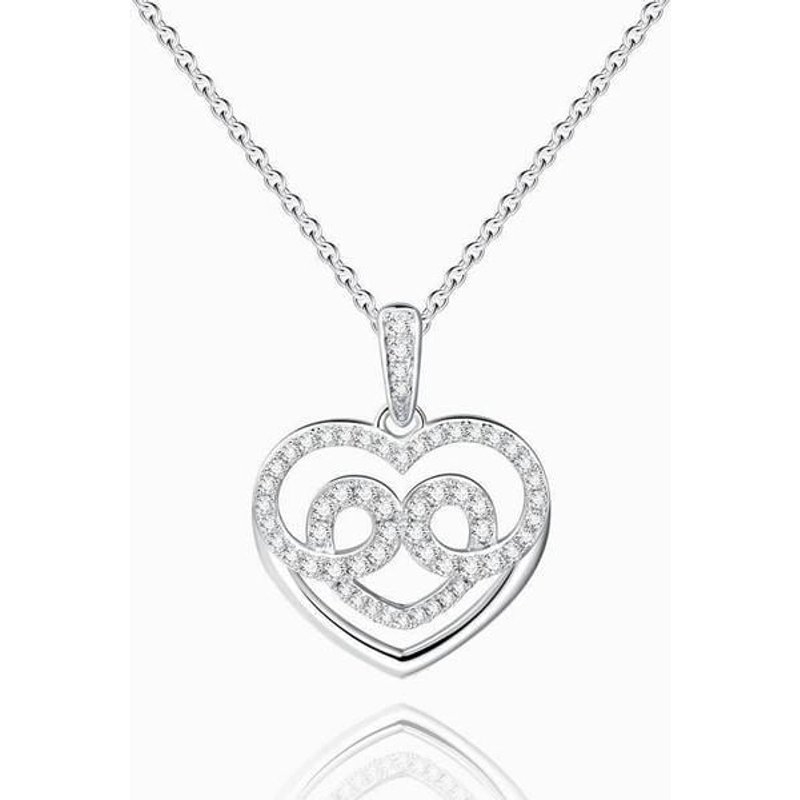 Collier Cœur Argent Love Hug — Collier Argent Femme