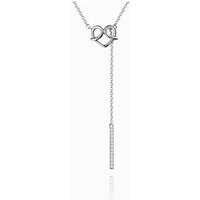 Heart Necklace Silver Necklace for Couples