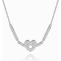 Heart of Romance Pendant Necklace Silver