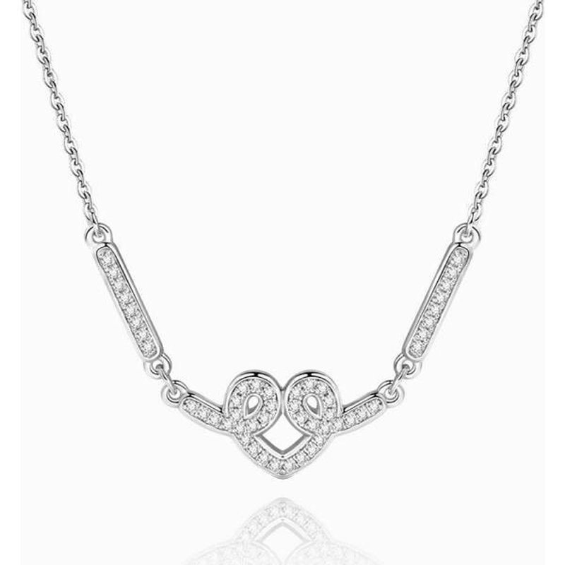 Heart of Romance Pendant Necklace Silver — Pendant Necklace