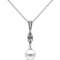 Silver Necklace with Pearl for Women