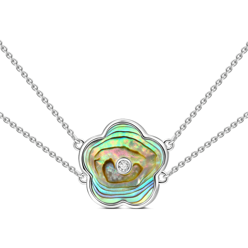 Collier Argent Fleurs pour Femme — Collier Argent Femme