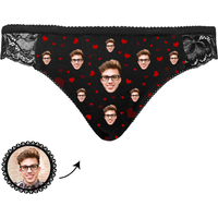 Culotte en Dentelle avec Motif Visage — Accessoires de mode