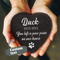 Plaque Funéraire pour Chien, Cœur Mémorial — Jouets pour chiens