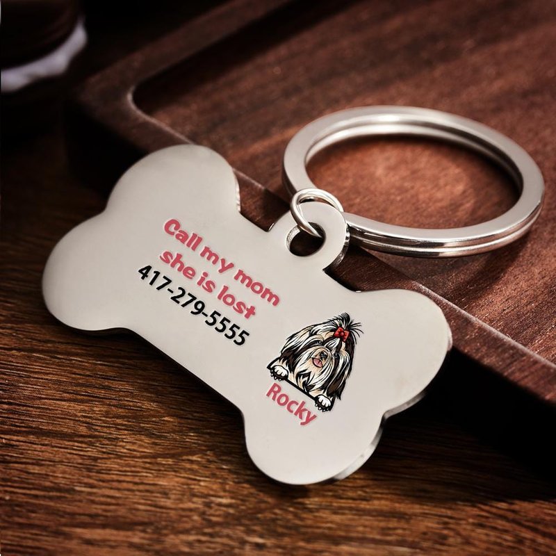 Personalised Dog Tag - Call My Mom She is Lost — Dog Toys