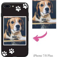Étui iPhone 7/8 Plus Chien Personnalisé avec Dragonne