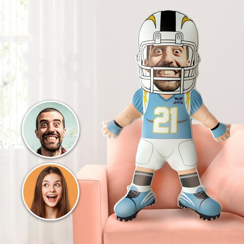 Coussin personnalisé visage joueur de football — Oreillers