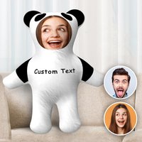 Custom Face Panda Shaped Pillow