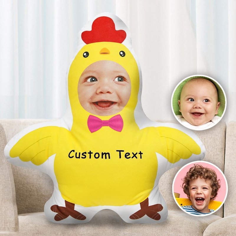 Oreiller personnalisé – Cadeau fantaisie en forme de poussin — Oreillers