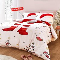 Personalized Santa Claus Duvet Cover and Pillowcase Set