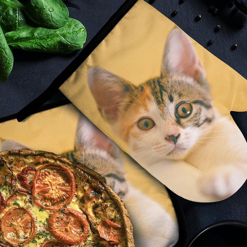 Ensemble Mitaines de Cuisine et Dessous-plats Personnalisés — Jouets pour chiens