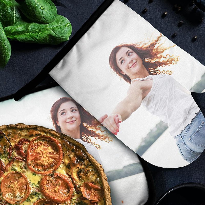 Ensemble de Mitaines et Dessous de Chaudron Personnalisés — Gadgets de cuisine