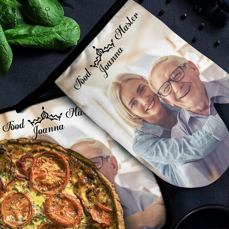 Ensemble de Mitaines et Dessous de Plats Personnalisés — Gadgets de cuisine