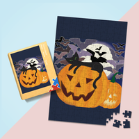 Halloween Pumpkin Cat Puzzle Toy